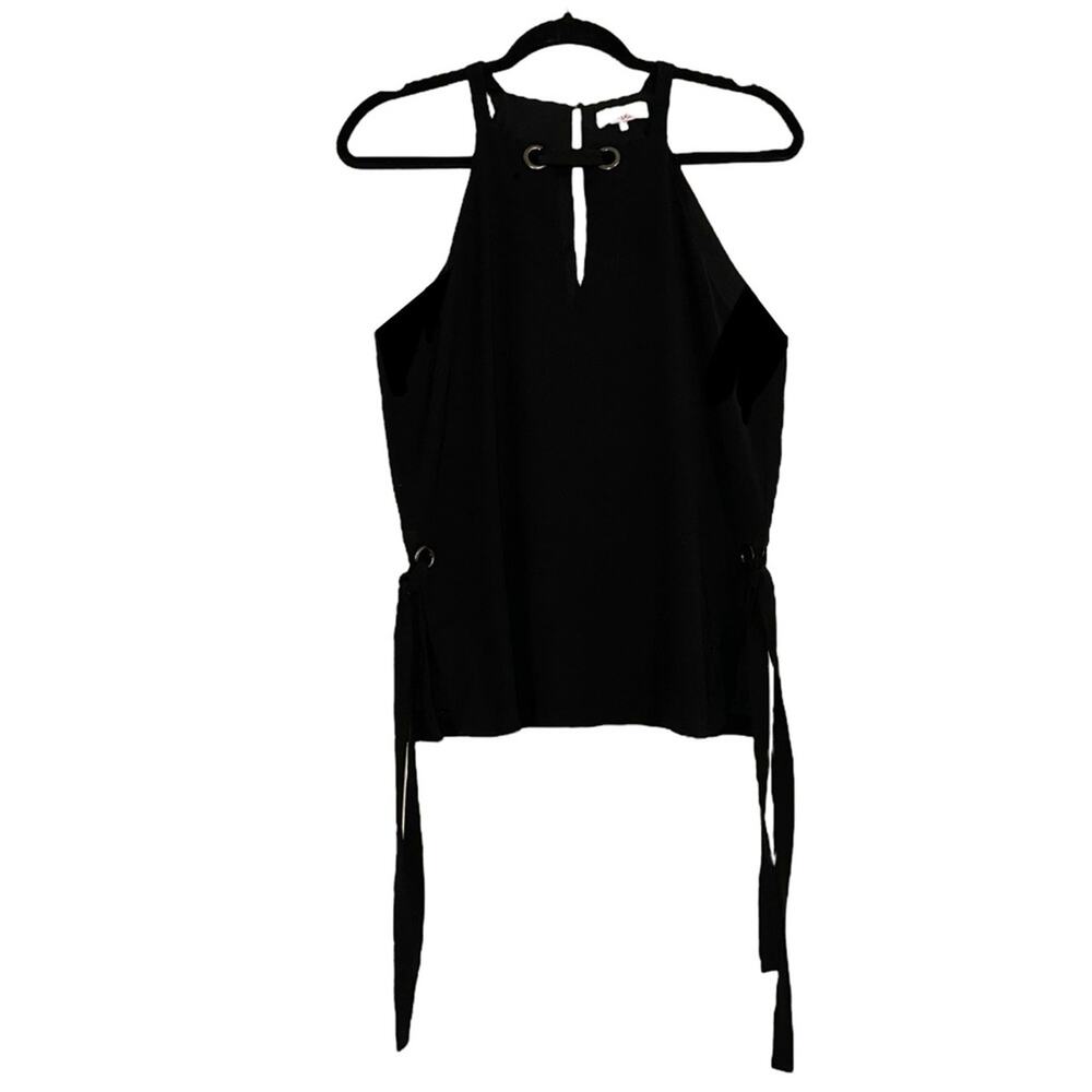 Parker Black Halter Side Tie Top SMALL - Picture 2 of 7